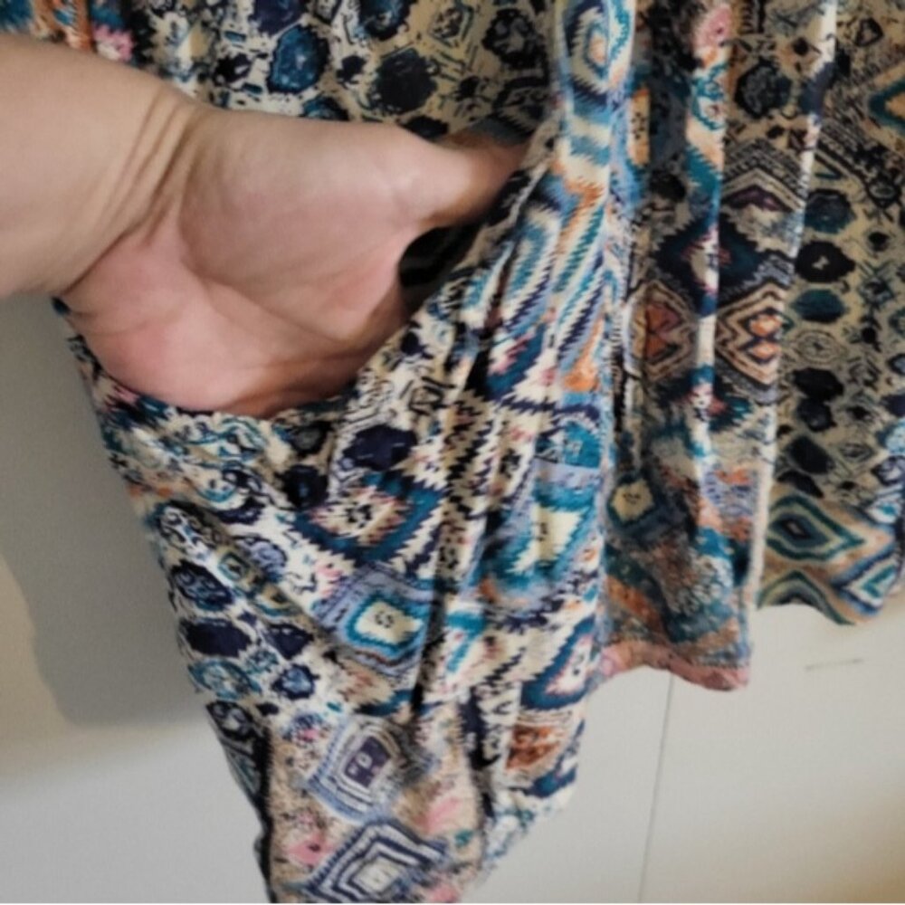 Colorful Geometric Patterned Dress - Picture 2 of 3